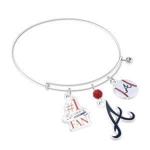 Atlanta Braves Three Charm Logo Bracelet